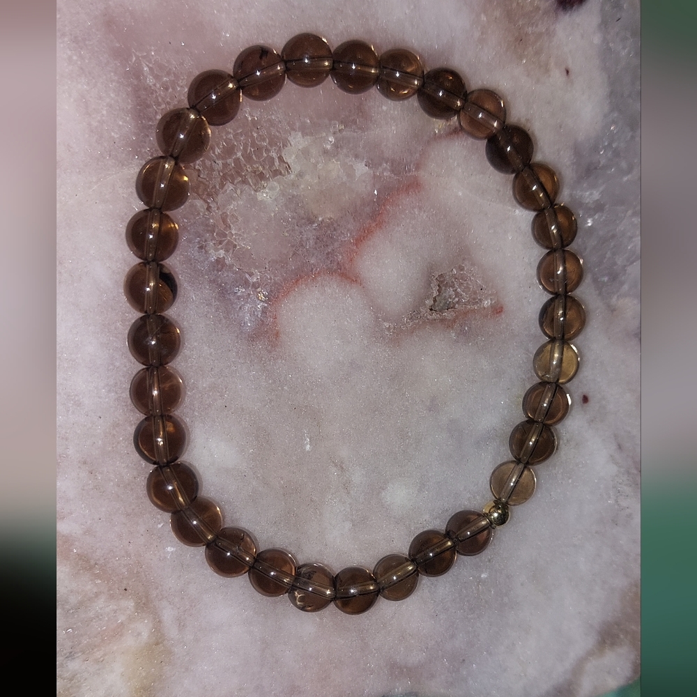Smokey Quartz Beaded Bracelet